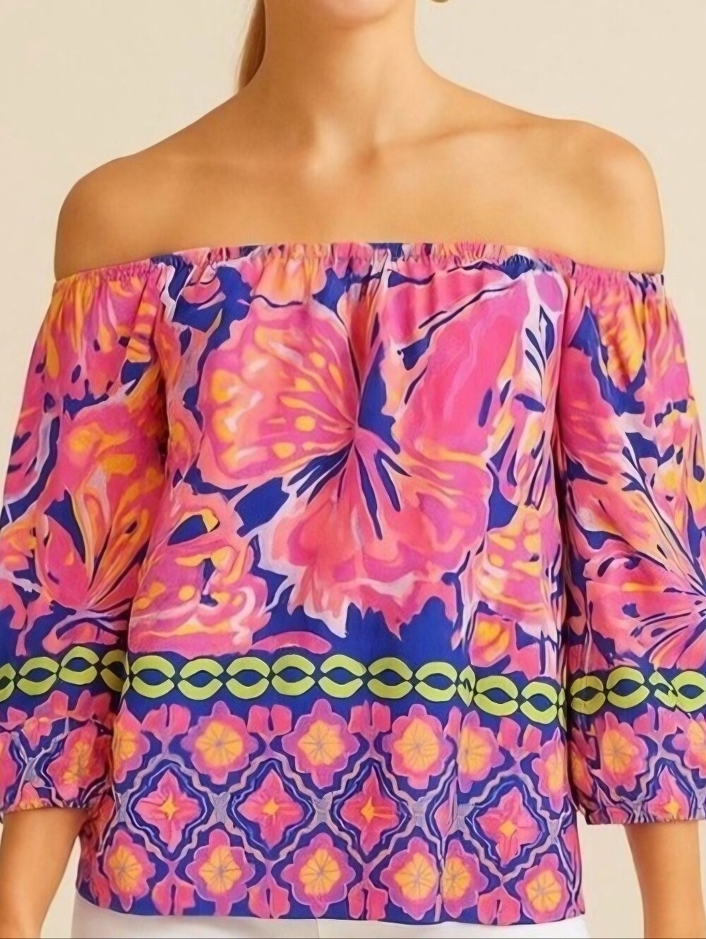 Lilly PULITZER Floral Off-Shoulder Women's Top